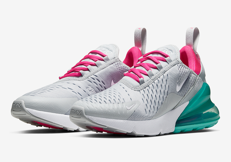 turquoise and pink air max 270