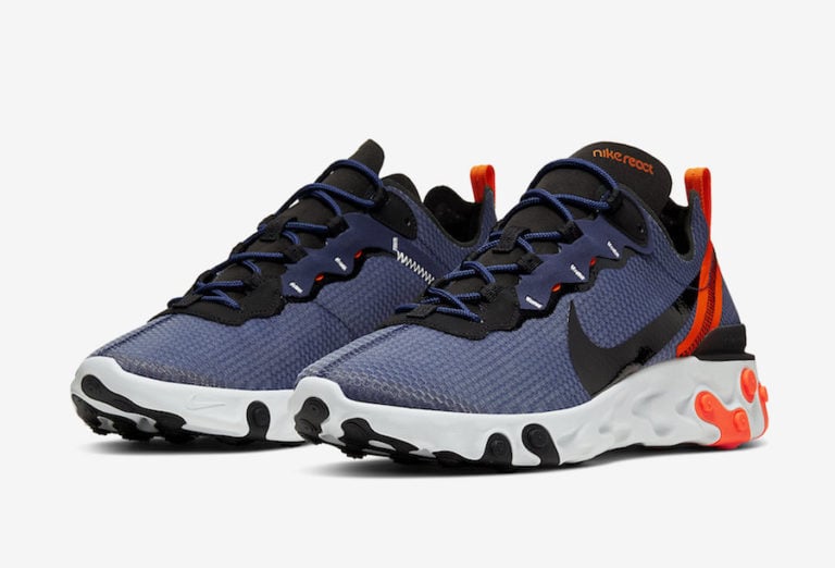 Nike shops react element 55 black orange