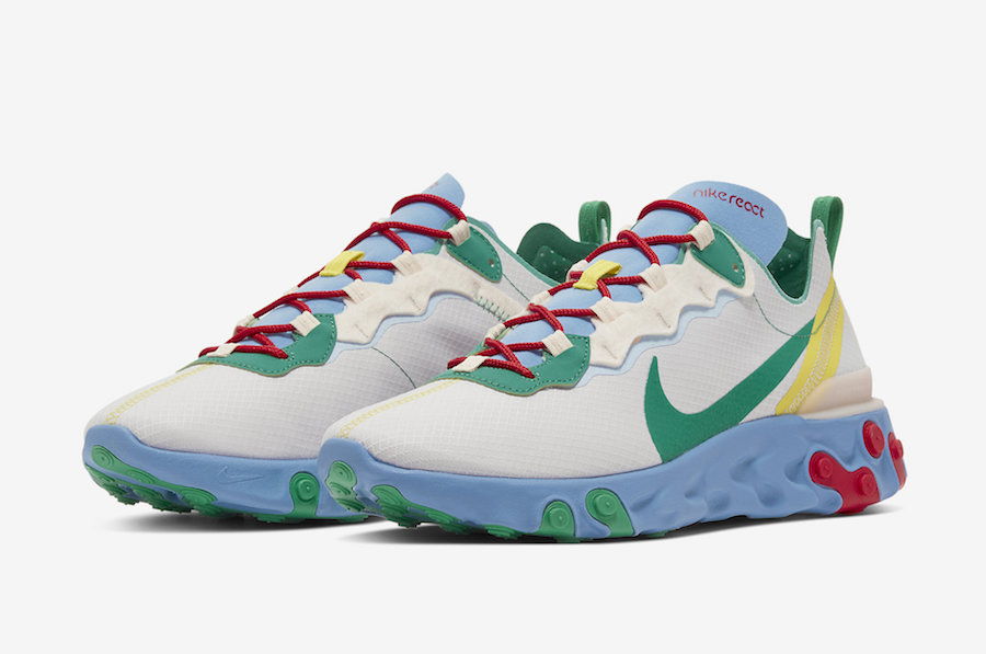 nike react element 55 red white and blue