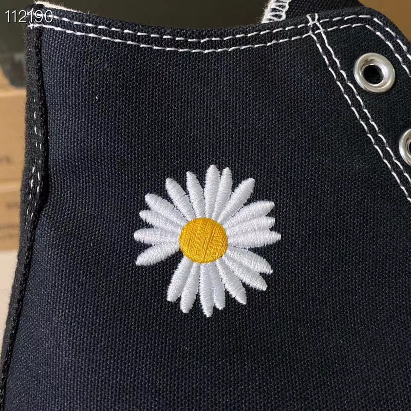 sunflower embroidered converse