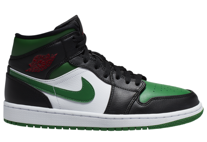 Air Jordan 1 Mid Black Green White Red 554724-067 Release Date Info ...