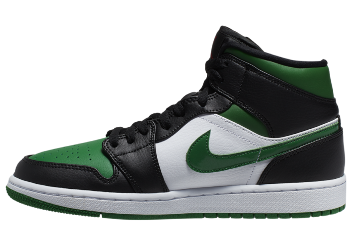 Air Jordan 1 Mid Black Green White Red 554724-067 Release Date Info ...