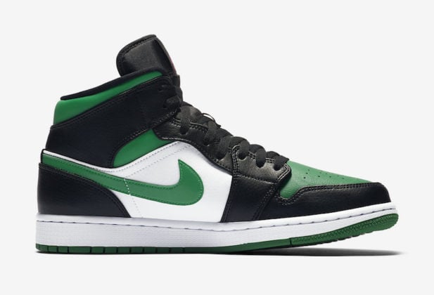 Air Jordan 1 Mid Black Green White Red 554724-067 Release Date Info ...