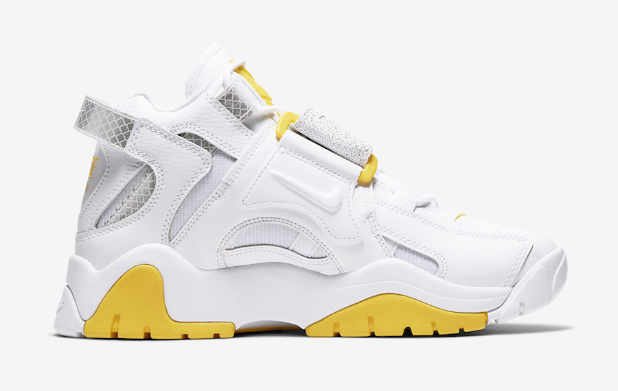 nike air barrage mid white and yellow