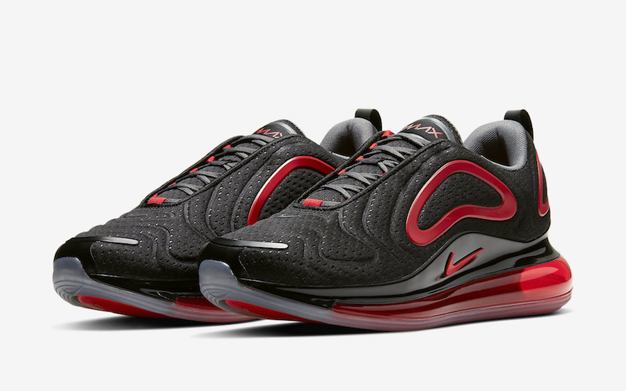 red and black air max 720