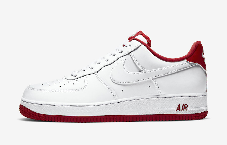air force 1 white and university red