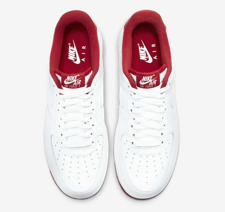 Nike Air Force 1 Low White University Red CD0884-101 Release Date Info ...
