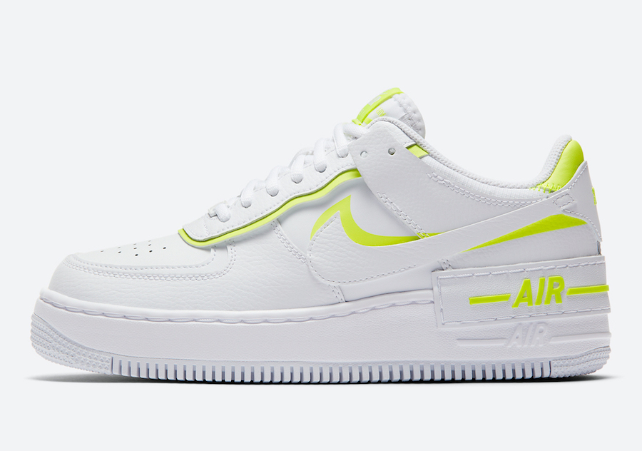 nike air force shadow white and yellow