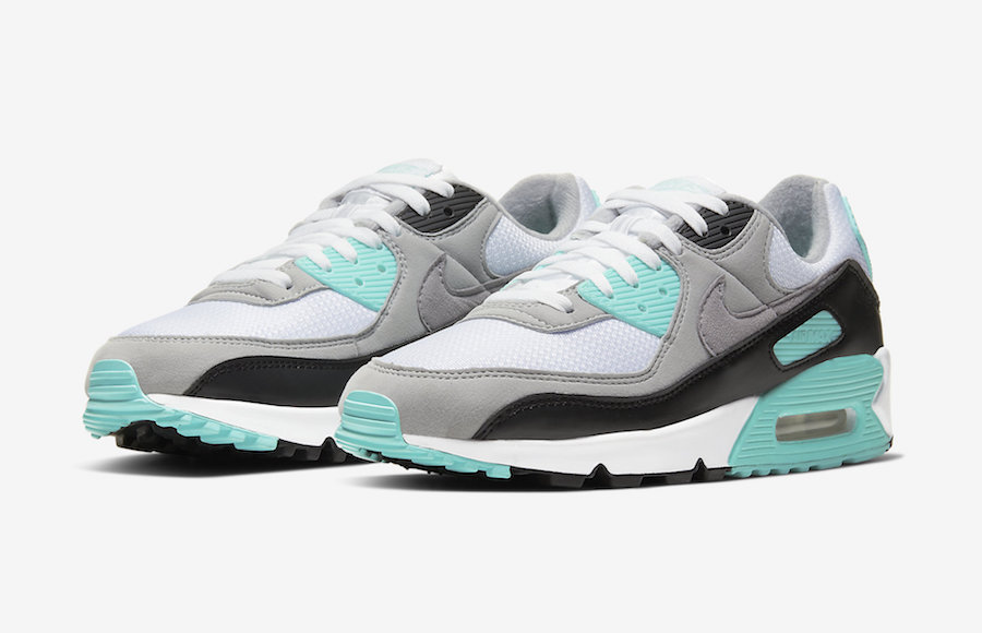 nike air max 90 turquoise on feet
