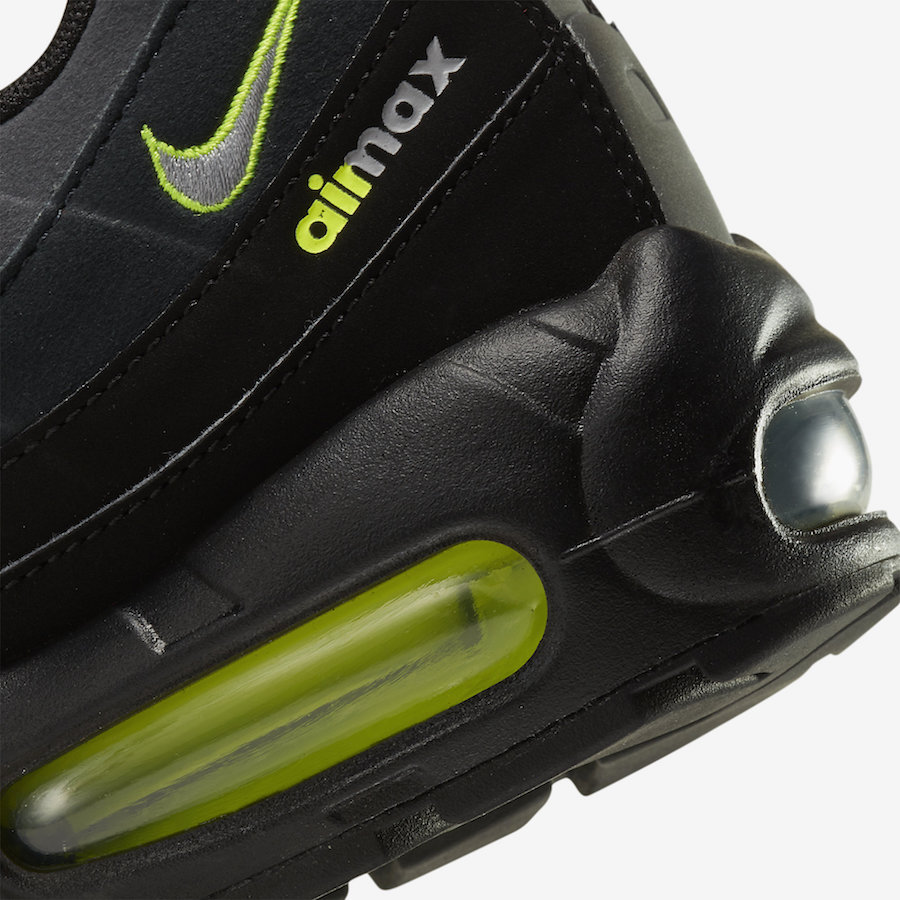 lime green and black air max 95