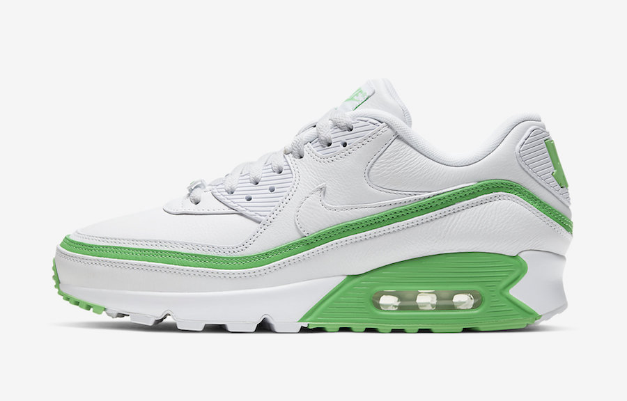 air max 90 undefeated white green