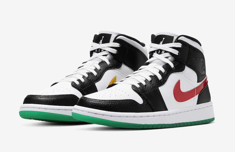 green red and white jordan 1