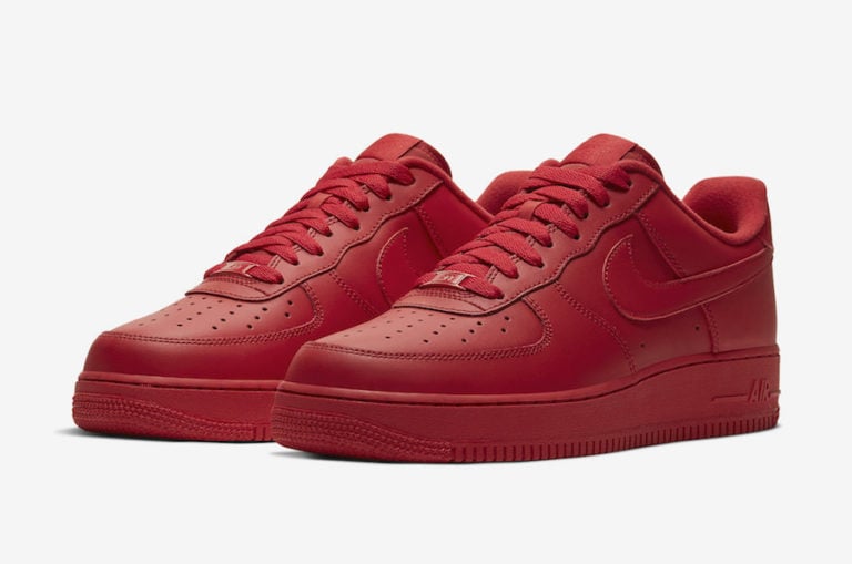 Nike air force with red check best sale