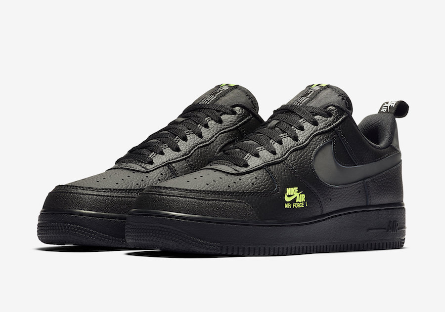 air force 1 black and gray