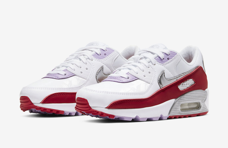 red and silver air max