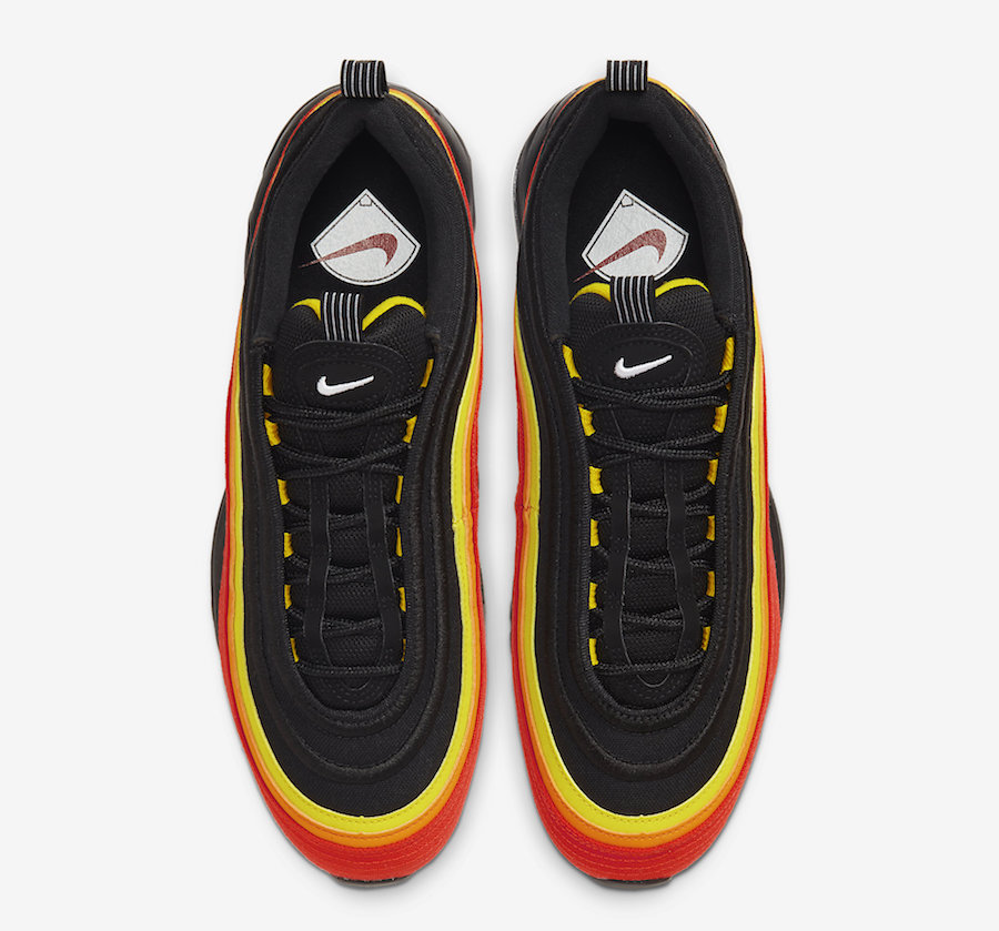 red yellow and black air max 97