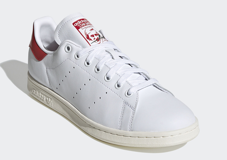 adidas stan smith white and red
