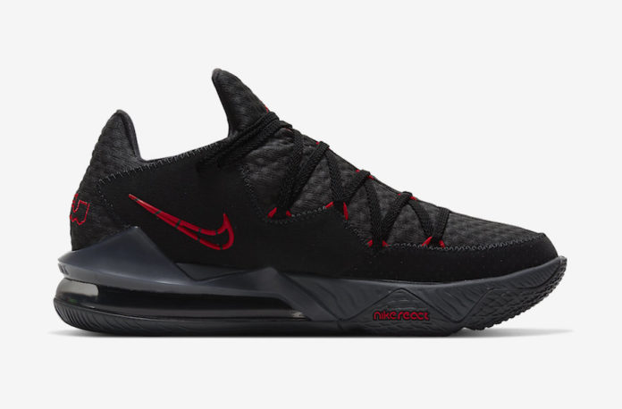 Nike LeBron 17 Low Bred Black University Red CD5007-001 Release Date ...