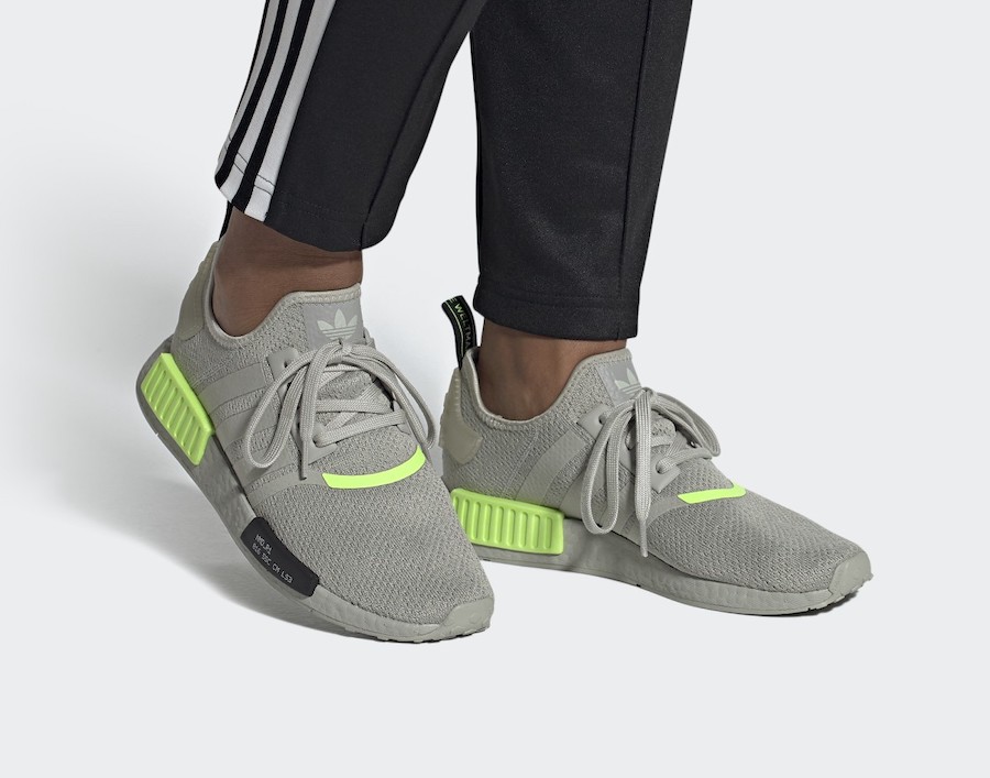 grey and green adidas