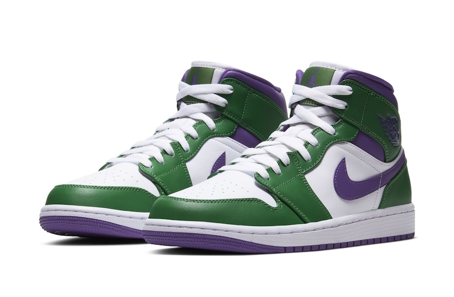 purple and green jordan 1