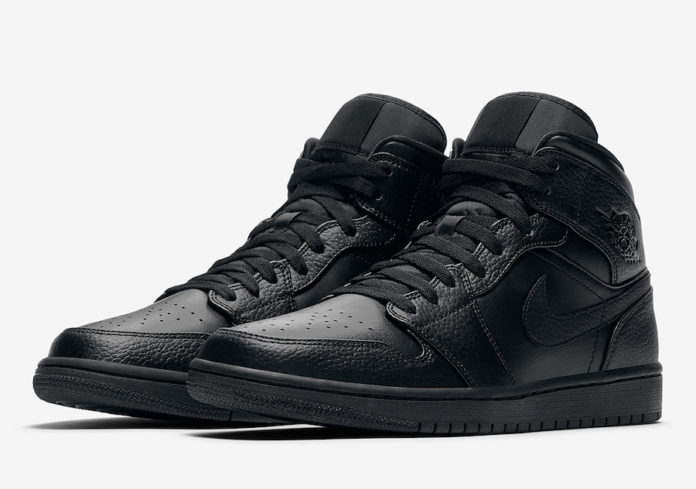 Air Jordan 1 Mid Triple Black 554724-091 Release Date Info | SneakerFiles