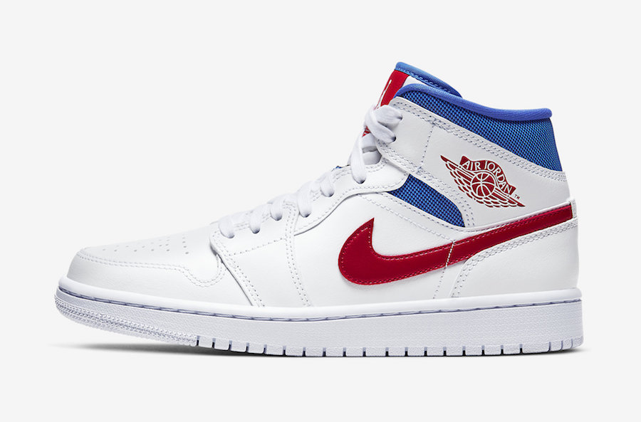 red white and blue air jordan 1