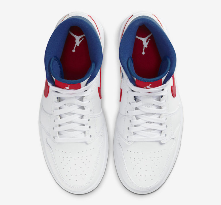 Air Jordan 1 Mid White Red Royal Blue BQ6472-164 Release Date Info ...