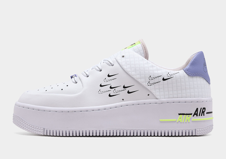 nike air force 1 purple and green
