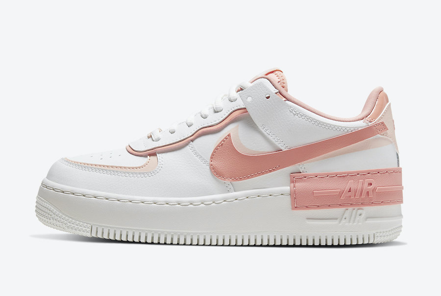 white pink and grey air force 1