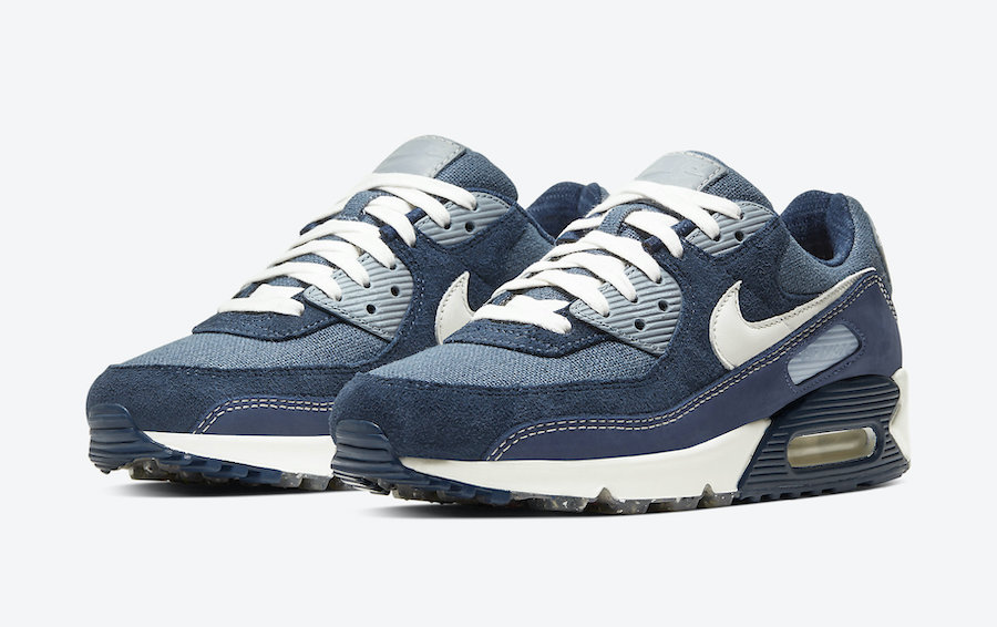 nike air max 90 navy blue leather