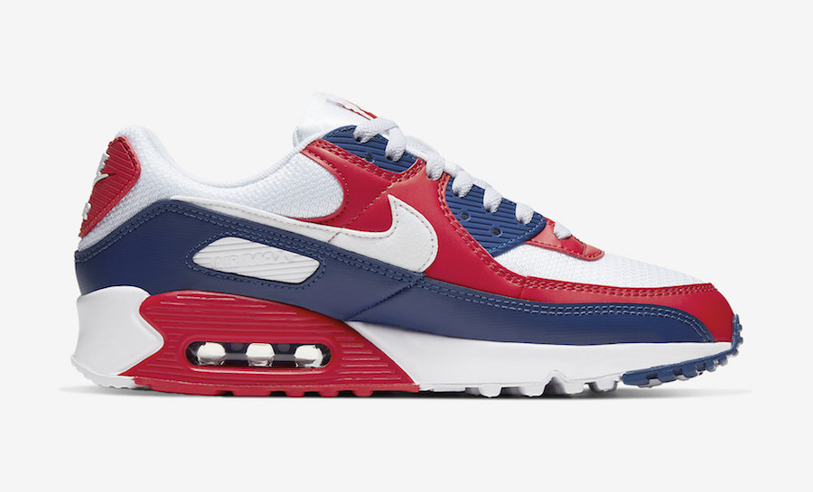 navy blue and red air max 90