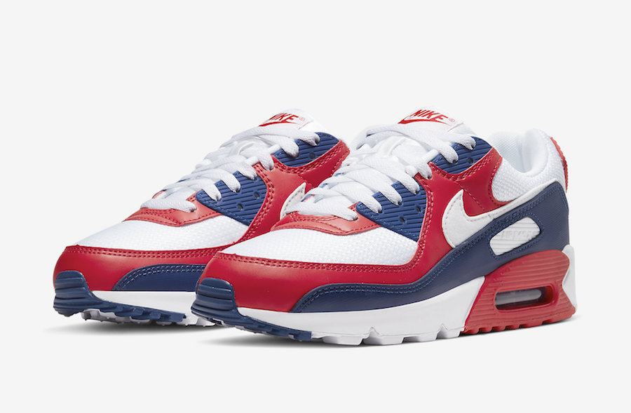 Nike Air Max 90 USA White Red Navy CW5456-100 Release Date Info |  SneakerFiles