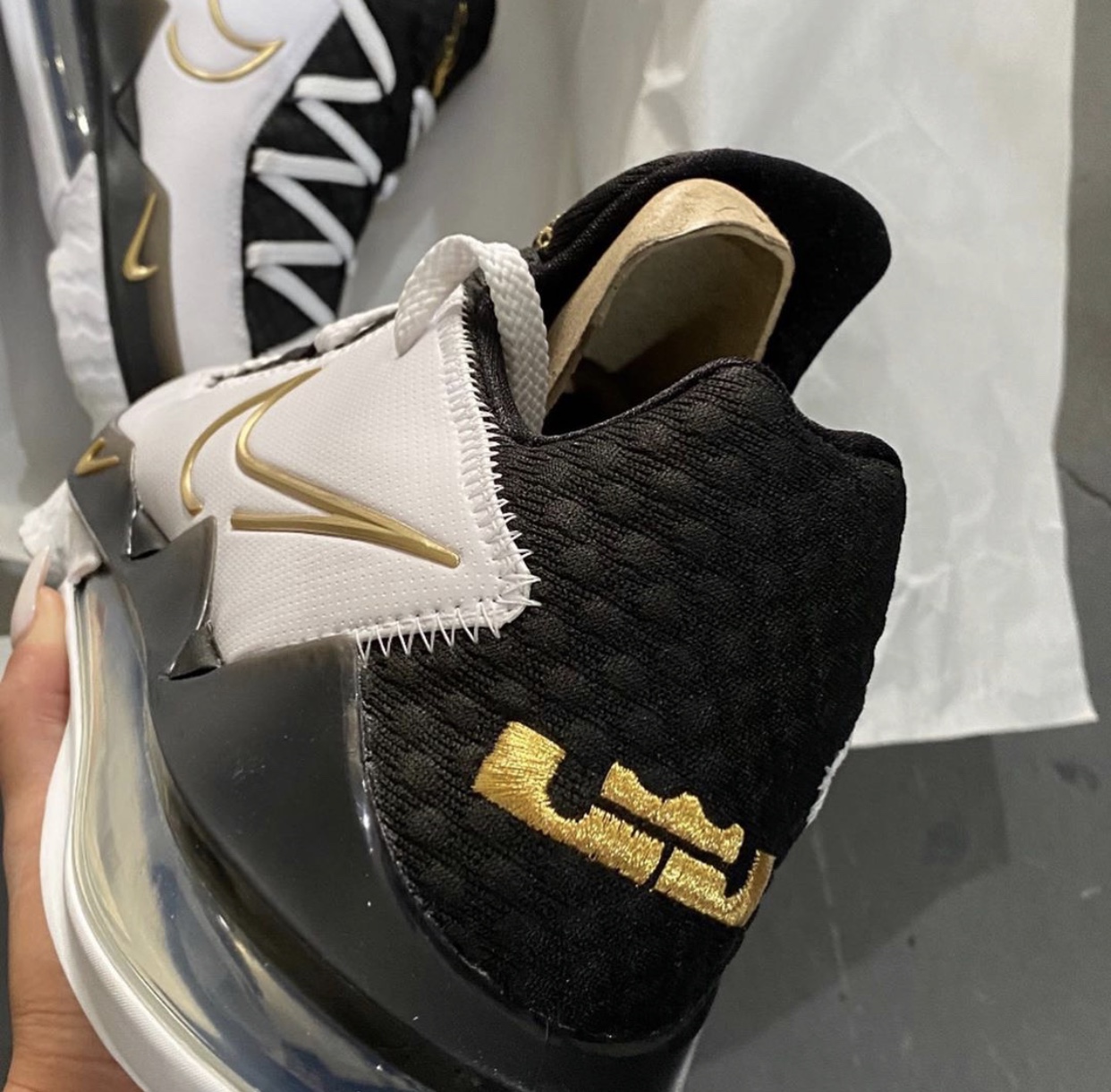 lebron 17 low white and gold