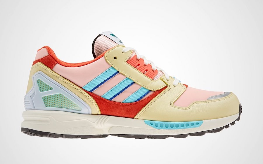 pink and teal adidas