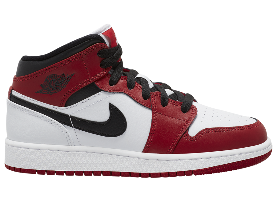 white and red jordan 1 mid