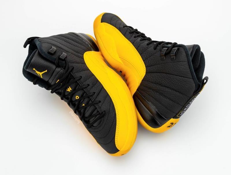 black and yellow jordans new release