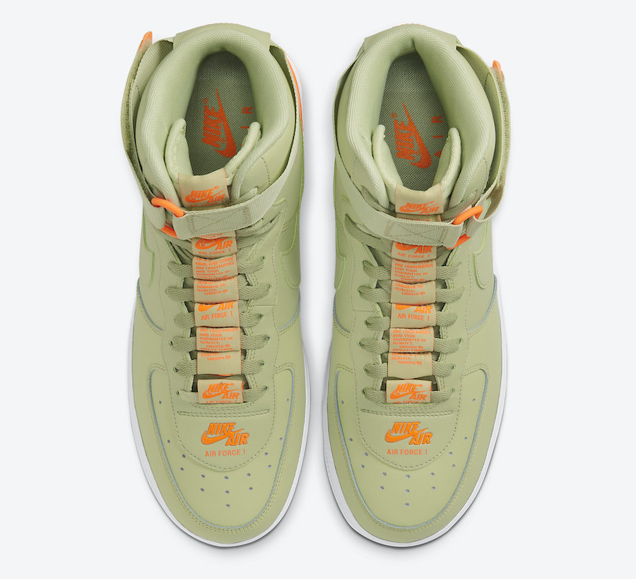 olive green orange air force 1