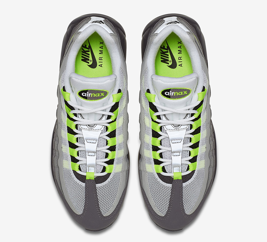 grey and neon green air max 95