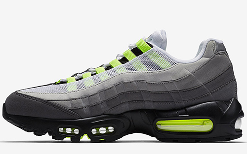 lime green and orange air max 95