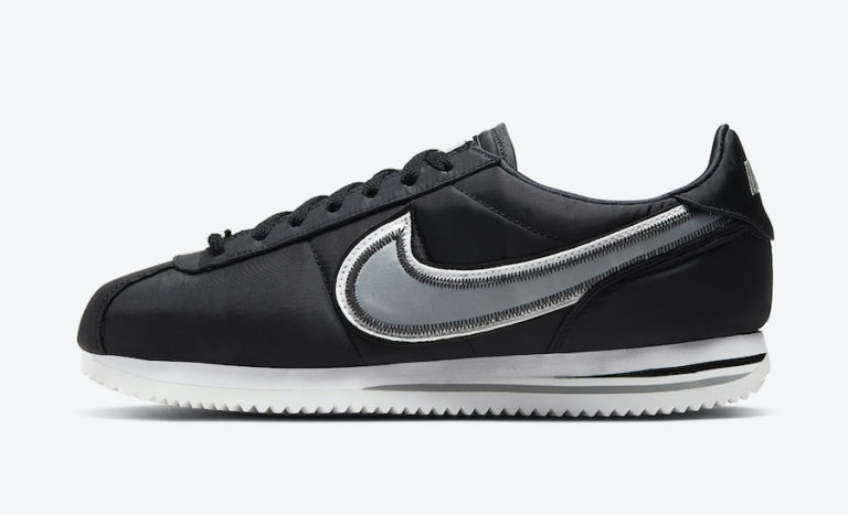 nike cortez black grey