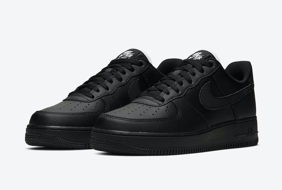 nike air force low black and white