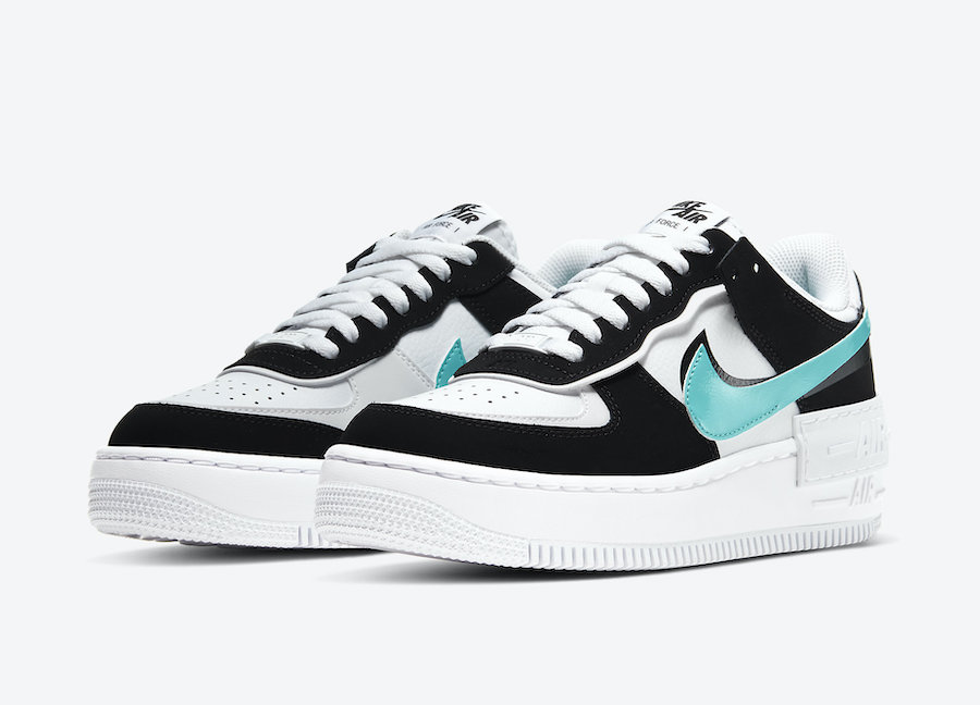 nike air force 1 black and turquoise