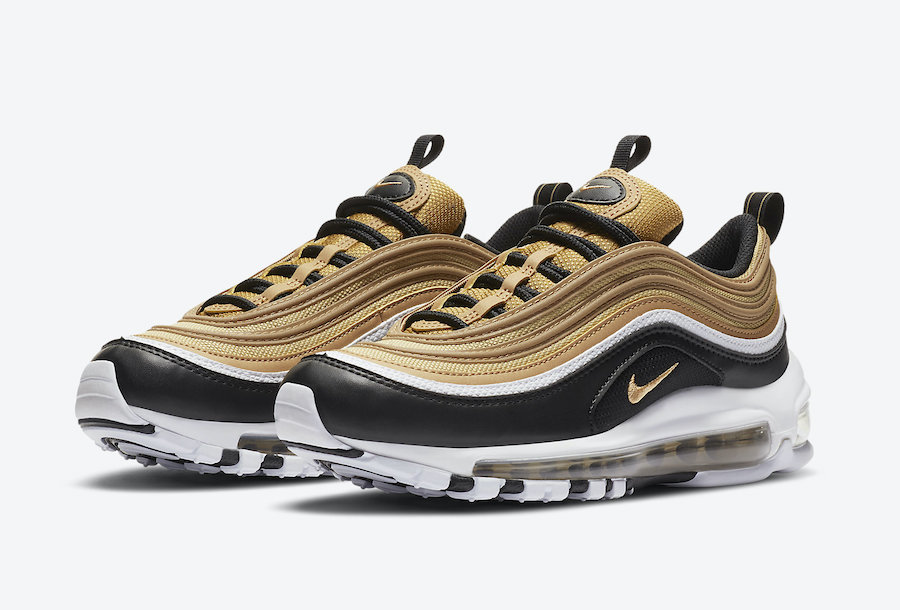 white and gold air max 97