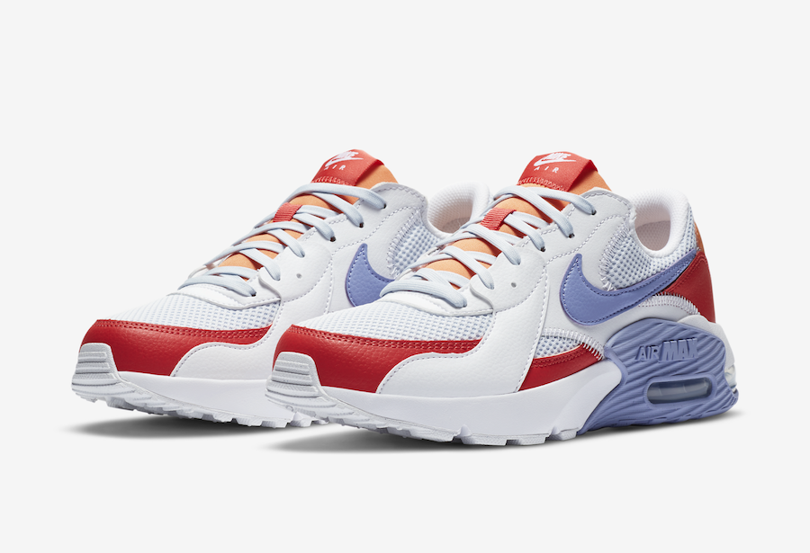 Nike Air Max Excee White Light Blue Red 