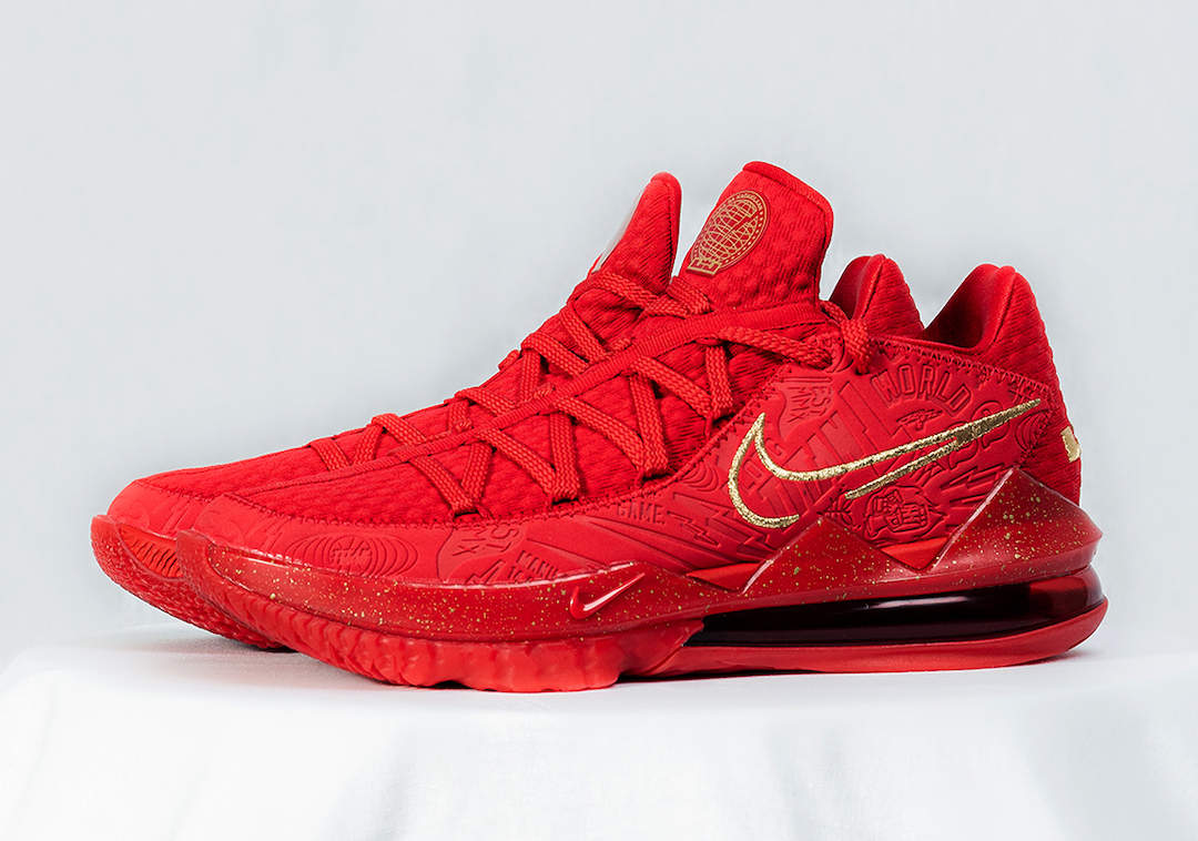 all red lebron 17 low