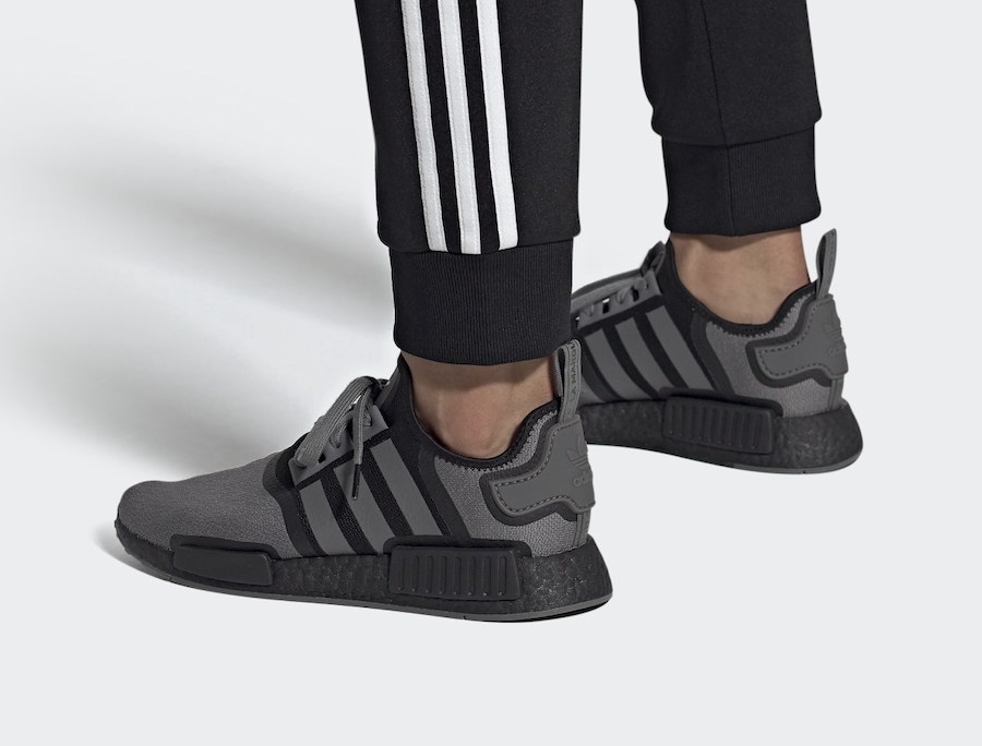 adidas nmd grey and black