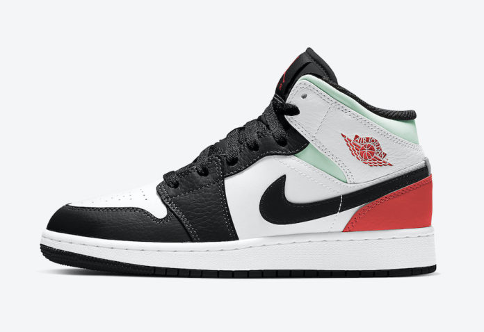 Air Jordan 1 Mid GS Black Toe Green Orange BQ6931-100 Release Date Info ...