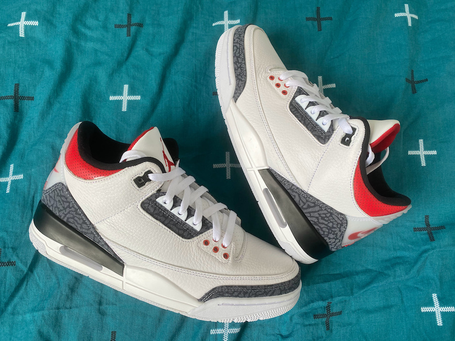 jordan 3s red and white