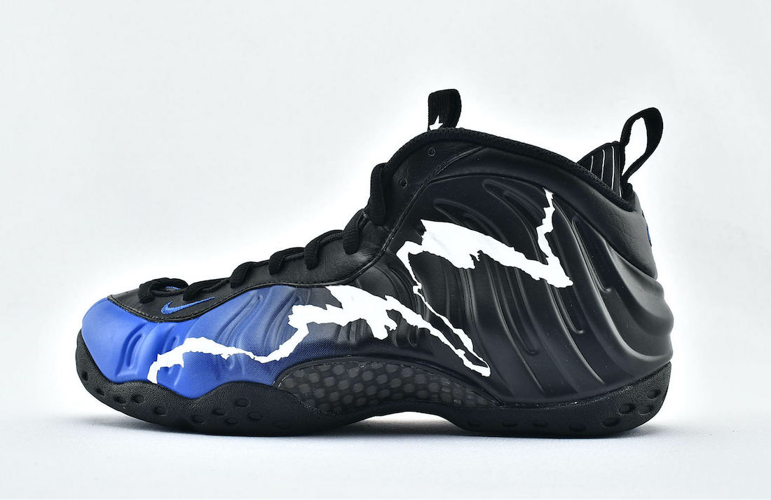 white black and blue foamposites