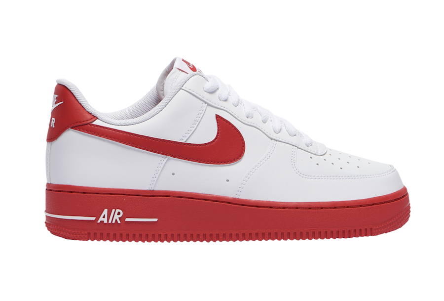 air force 1s white and red